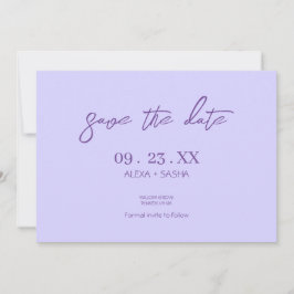 Elegant Chic Purple Lavender Spara Datumet