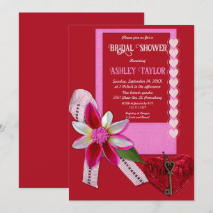 Elegant Chic Red Valentine Romantic Möhippa Inbjudningar