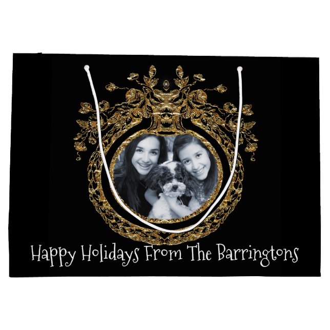 Elegant Chic Regal Photo Jul Helgdag (Baksidan)