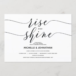 Elegant chic rise and shine-inbjudningskort inbjudningar