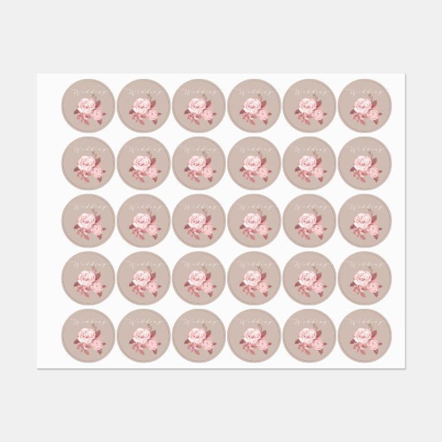 Elegant Chic Ro Bröllop Klistermärke (Ark)