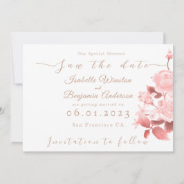 Elegant Chic Ro Bröllop Meddelande