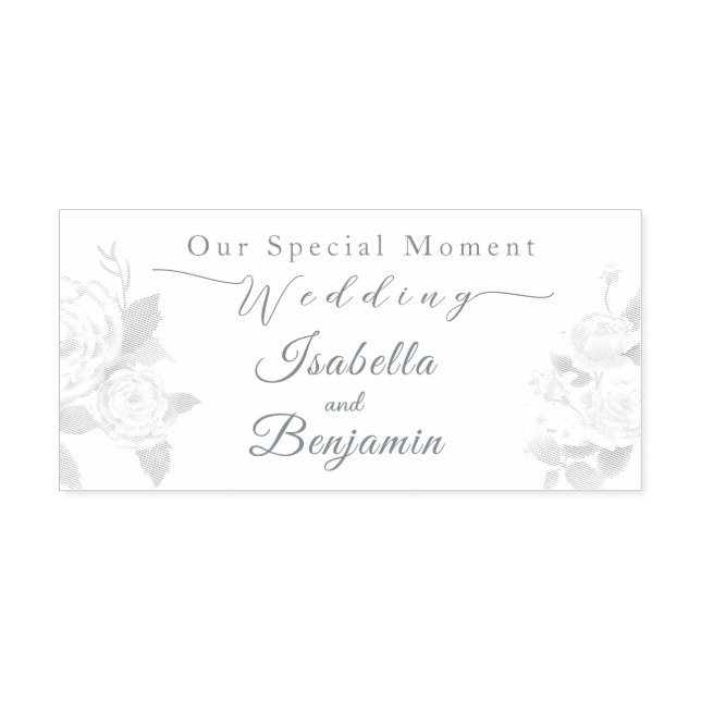 Elegant Chic Ro Bröllop Självfärgande Stämpel (Design)
