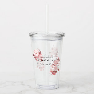 Elegant Chic Ro Bröllop Take Away Mugg