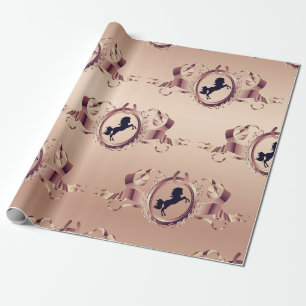 Elegant Chic Ro Ekvestrian Ribbon Vapensköld Guld Presentpapper