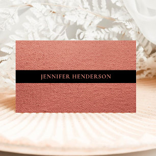 Elegant Chic Ro Guld Rosa Girly Typografi Visitkort