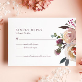 Elegant Chic Romantic Ro Bröllop OSA Card Kort