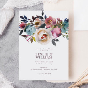 Elegant Chic Romantic Ro Rehearsal Dinner Inbjudningar