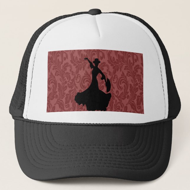 Elegant chic Romly Fuask flamenco-dansare Truckerkeps (Framsida)