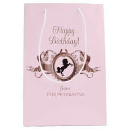 Elegant Chic Rosa Equestrian Ribbon Vapensköld Nam