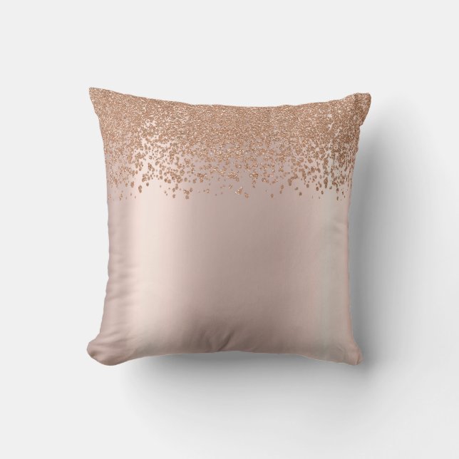 Elegant Chic Rosa Guld Diamanter Kudde (Framsida)