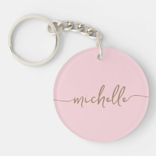 Elegant Chic Rosa Guld Monogram Skriftstil