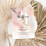 Elegant Chic  Rosa Marble Agate 21:a födelsedagen Inbjudningar<br><div class="desc">Modern minimalistisk inbjudan på 21:a födelsedag med  rosa marble agate water color stil bakgrund med chic typography och elegant script.</div>