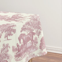 Elegant Chic Rosa Rustic Horses Toile
