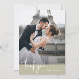 Elegant Chic Sage Grönt Bröllop Tack Kort