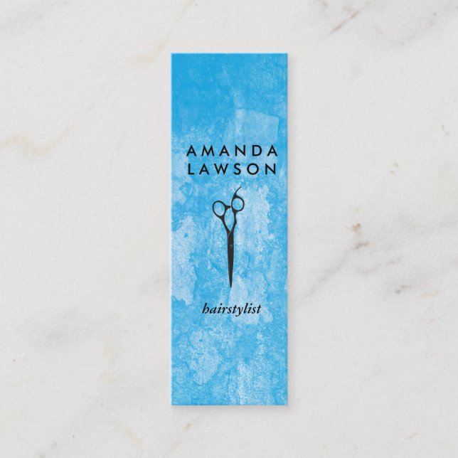 Elegant Chic Shears Comb Grungy Struktur Mini Visitkort (Framsida)