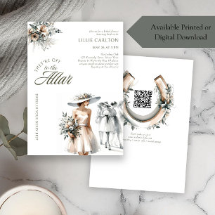 Elegant Chic Sketch Derby Möhippa Mode Inbjudningar