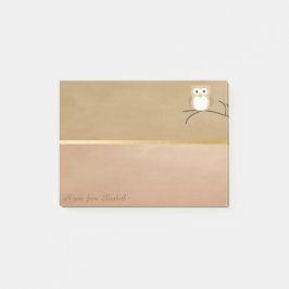Elegant Chic Snyggt Uggla-Personlig Post-it Block