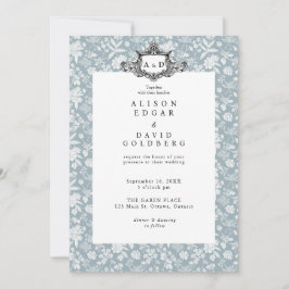 Elegant Chic Soft Indigo DIY Anpassningsbar Photo Inbjudningar