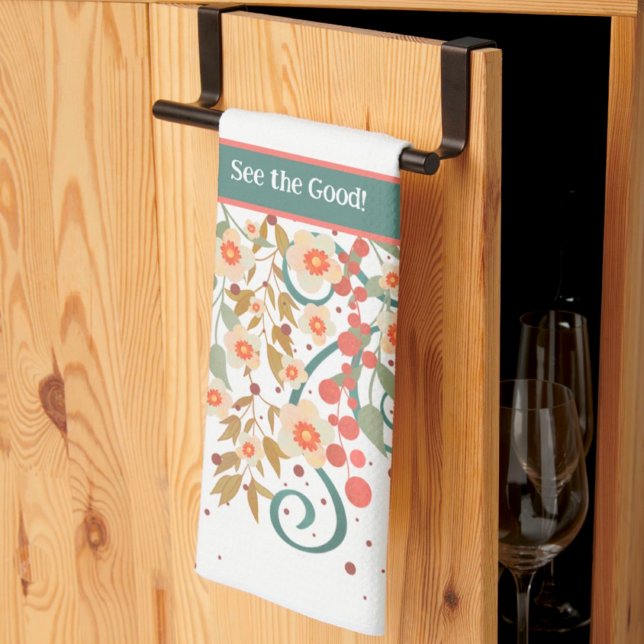 Elegant Chic Söt Blommigt Anpassningsbar Offert Sn Kökshandduk (Skapare uppladdad)