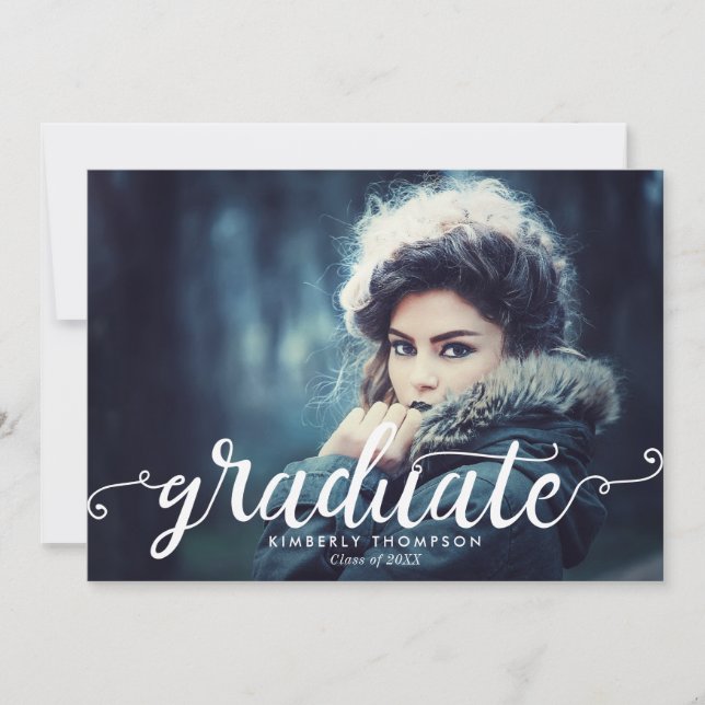 Elegant Chic Studenten Modern Hand Lettering Meddelande (Framsida)