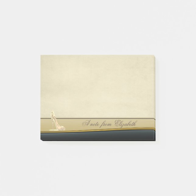 Elegant Chic Stylish Girly, Höglöpare Post-it Block (Framsida)