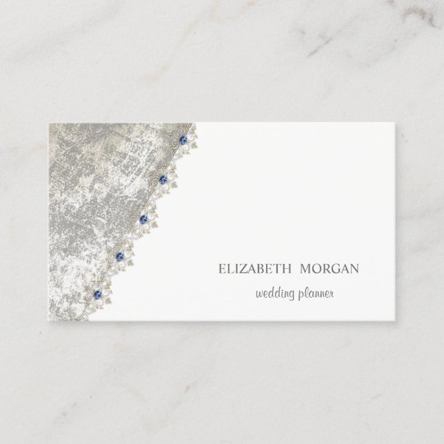 Elegant Chic Stylish,Vit Visitkort (Framsida)