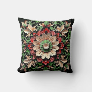 Elegant Chic Stylisk Blommig Lyx Färgrik Kudde