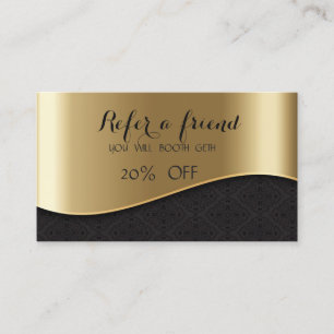 Elegant Chic, Svart Damast, Oäkta Guld Rekommenda Rabattkort