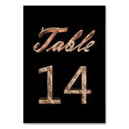 Elegant Chic Svarta Guld Party Bordsnummer 14