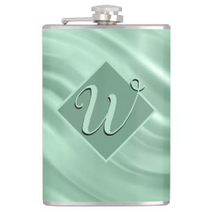 Elegant Chic Teal Swirl Monogram Initial Snyggt Fickplunta