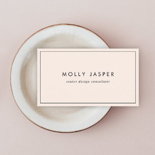 Elegant Chic Typografi Rosa Feminin Visitkort