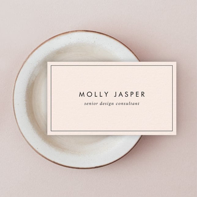 Elegant Chic Typografi  Rosa Feminin  Visitkort (Skapare uppladdad)