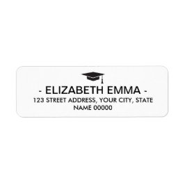 Elegant Chic Typografi Studenten Returadress Returadress Etikett