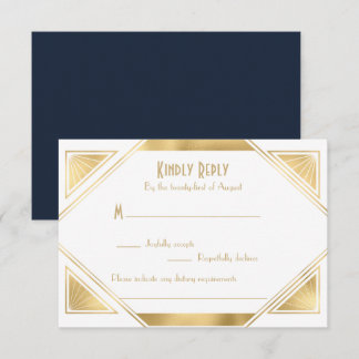 Elegant chic Underbar Gatsby Art Deco OSA kort