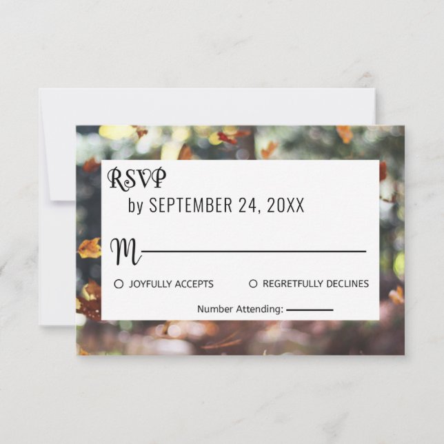 Elegant chic vår fall blommigt Bröllop OSA Card Kort (Framsida)