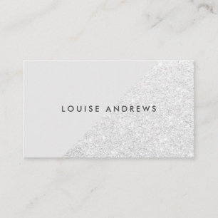 Elegant chic vid färg i glitter vid silver visitkort