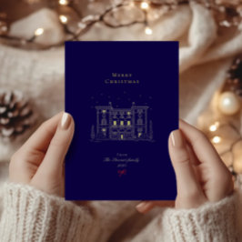Elegant Chic Vintage God jul Helgdag Card Julkort