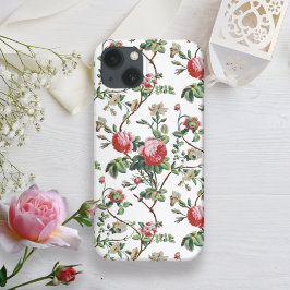 Elegant Chic Vintage Rosa ros Blommigt