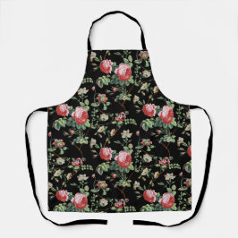 Elegant Chic Vintage Rosa ros Blommigt Apron