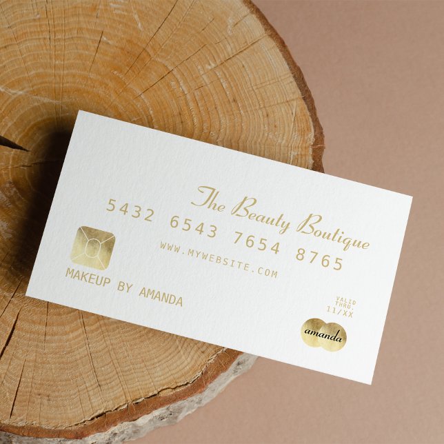 Elegant Chic Vitlyx Guld Kredit-kort Visitkort (Elegant Chic White Gold Luxury Credit Card)