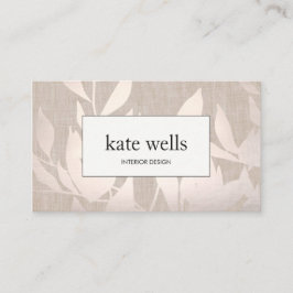 Elegant Chic Warm Silver Löv Insida Designer Visitkort