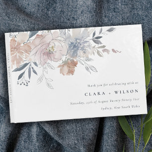 Elegant Chic Watercolor Blommigt Bröllop Gästböcker