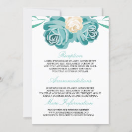 Elegant chic Watercolor Bröllop Information Guest Inbjudningar