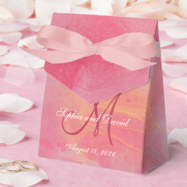 Elegant Chic Watercolor Pink Monogram Wedding  Presentaskar