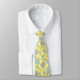 Elegant Chic Wildblomme Gult Neck Tie Slips