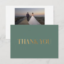 Elegant Chic WinterGreen Guld Tack Photo Card