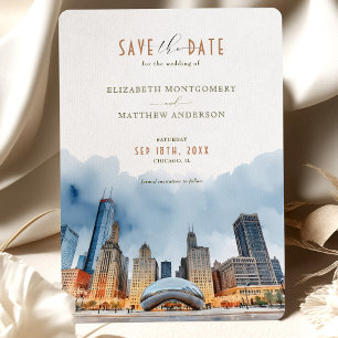 Elegant Chicago, Illinois Spara-the-date-inbjudan Inbjudningar
