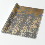 elegant chick faux guld och grått brushstroks presentpapper<br><div class="desc">Modern utformning och snyggt som representerar faux guld och grått brushstrokes.</div>
