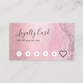 Elegant chick rosa ros guld, konstnärer av glitter lojalitetskort